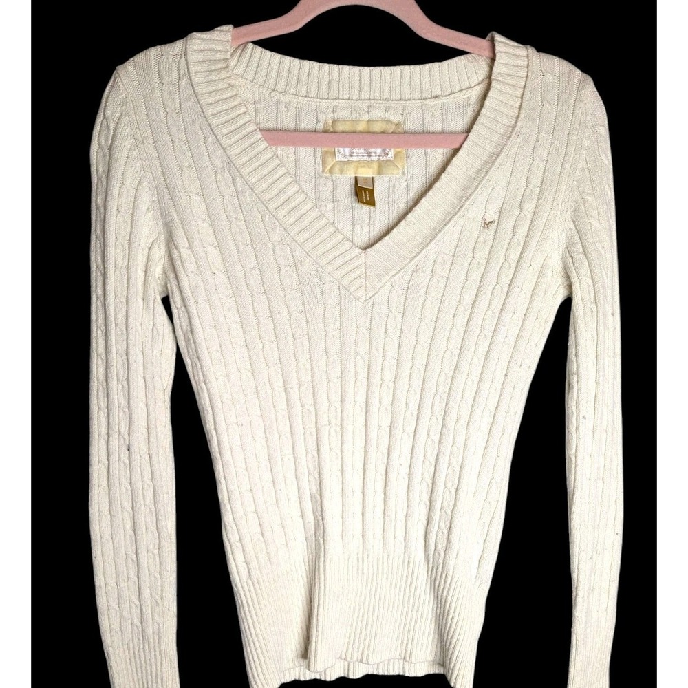 Y2K 2000s American Eagle Vintage Fitted Long Sleeve Knit Sweater Top Size Medium